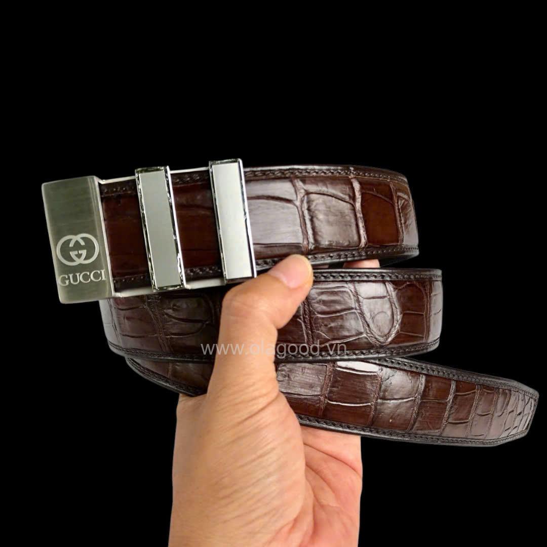 DÂY THẮT LƯNG DA NAM CÁ SẤU NGUYÊN CON KHÔNG NỐI - Hình ảnh 5