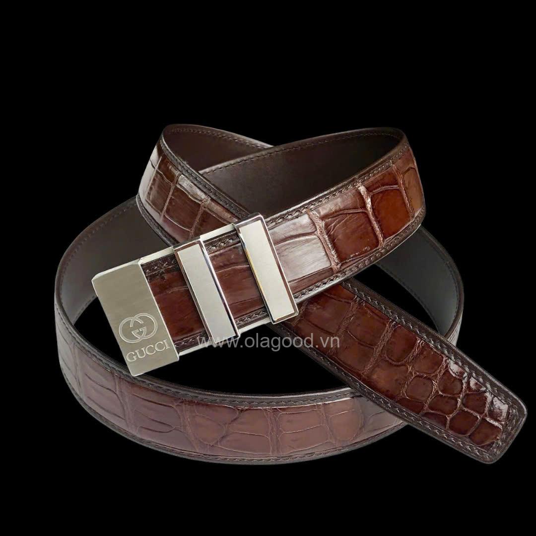 DÂY THẮT LƯNG DA NAM CÁ SẤU NGUYÊN CON KHÔNG NỐI - Hình ảnh 6