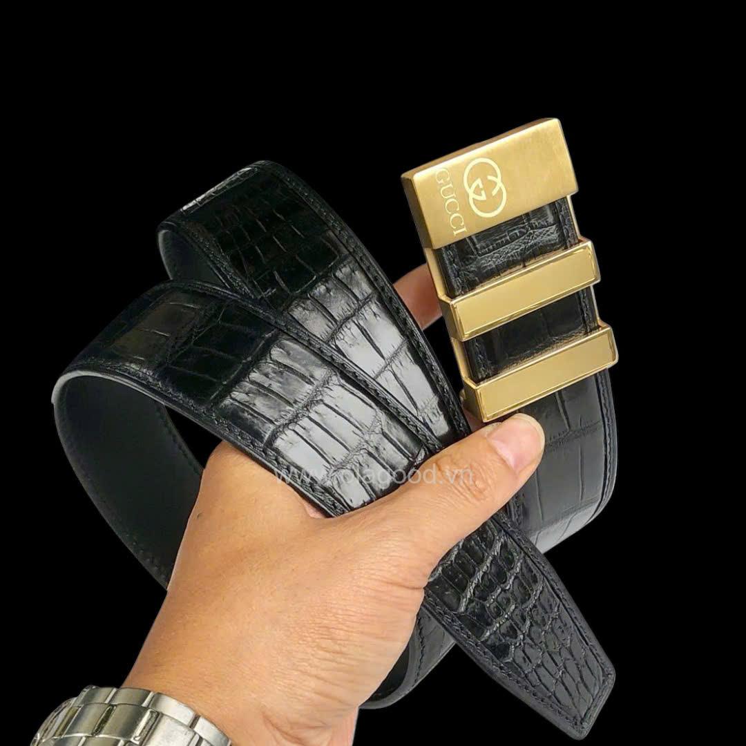 DÂY THẮT LƯNG DA NAM CÁ SẤU NGUYÊN CON KHÔNG NỐI - Hình ảnh 11