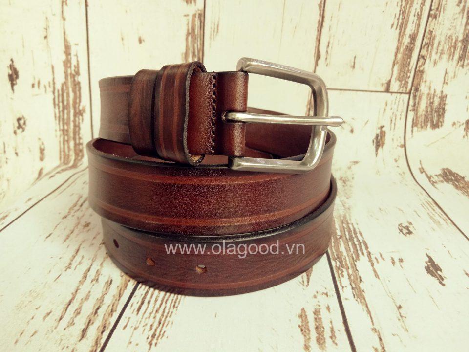 Thắt lưng nam da bò Ý - TLY012B - Hình ảnh 8
