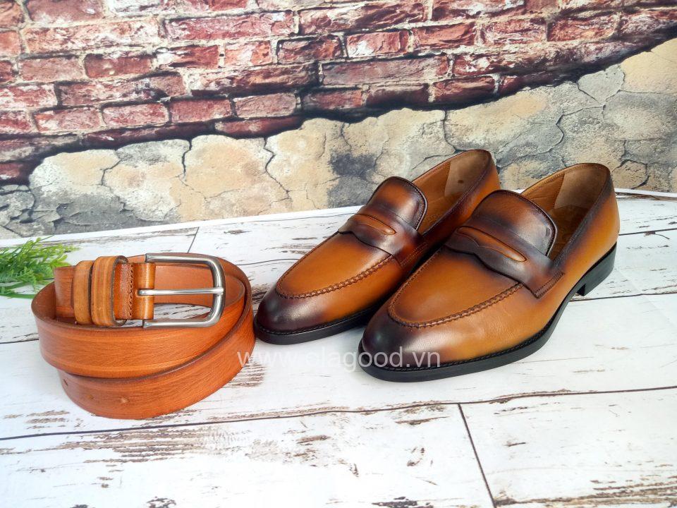 Thắt lưng nam da bò Ý - TLY013B - Hình ảnh 5