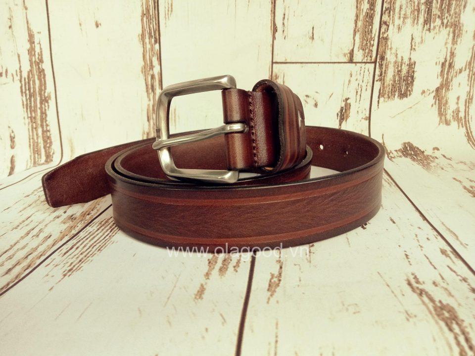 Thắt lưng nam da bò Ý - TLY012B - Hình ảnh 7