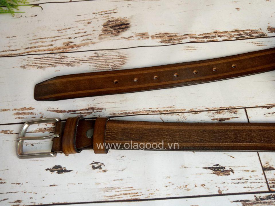 Thắt lưng nam da bò Ý - TLY011B - Hình ảnh 2