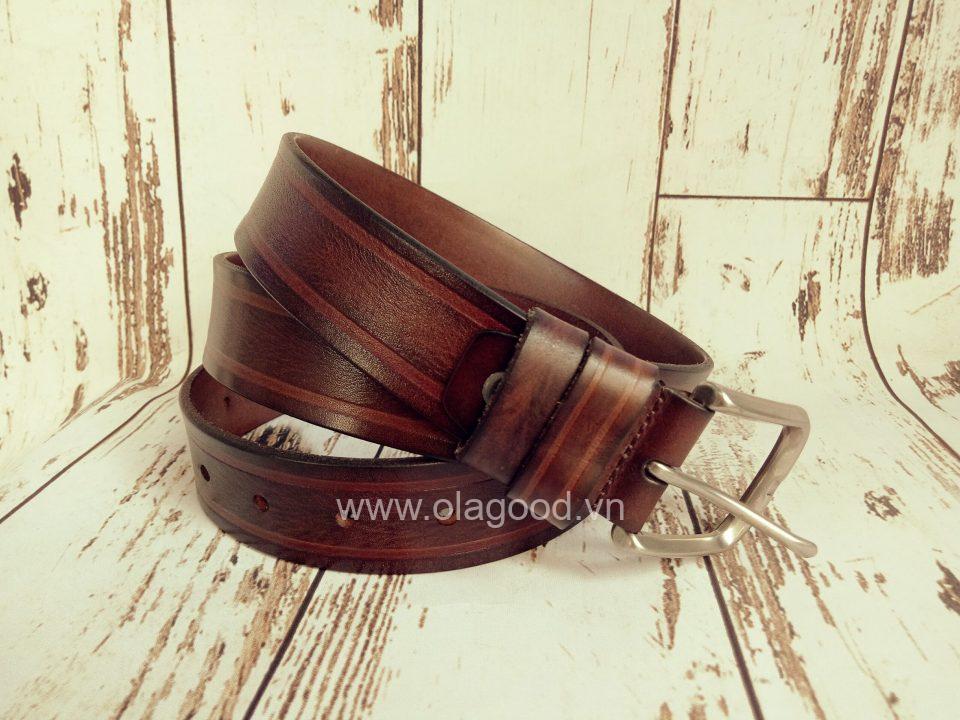 Thắt lưng nam da bò Ý - TLY012B - Hình ảnh 5