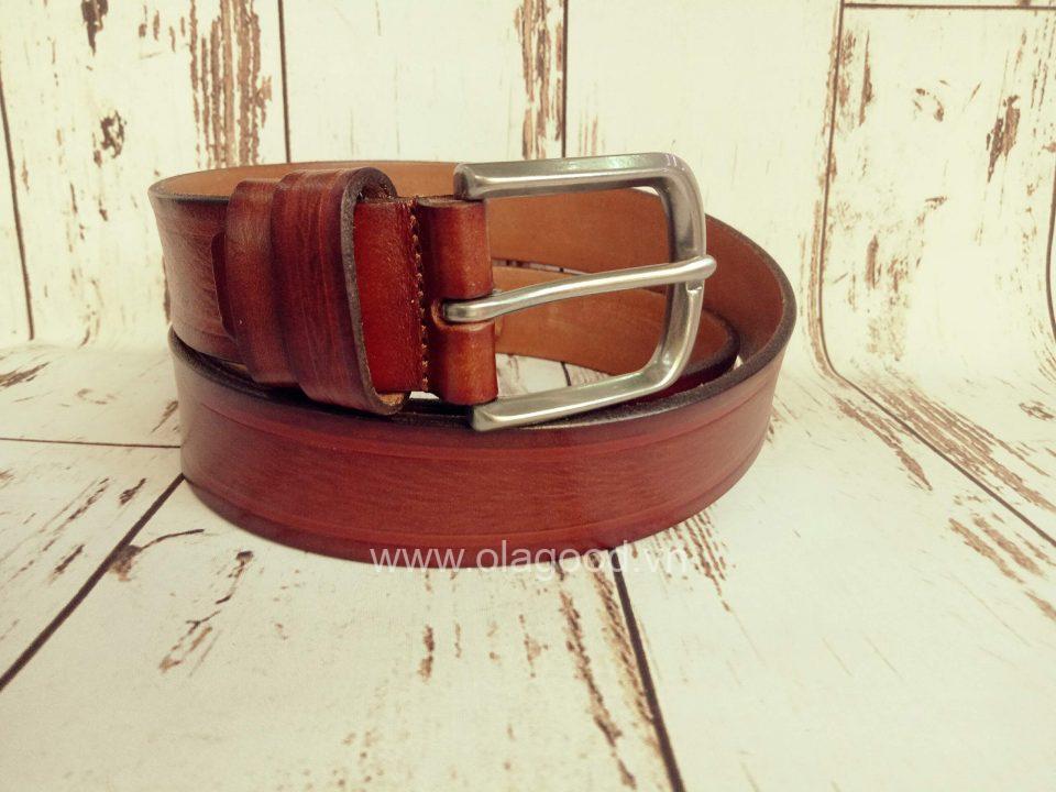 Thắt lưng nam da bò Ý - TLY014B - Hình ảnh 5