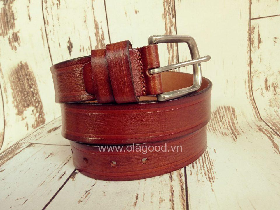 Thắt lưng nam da bò Ý - TLY014B - Hình ảnh 4