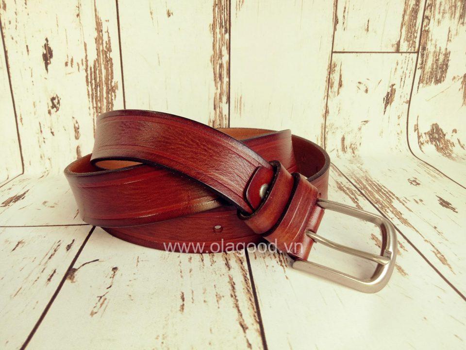 Thắt lưng nam da bò Ý - TLY014B - Hình ảnh 3