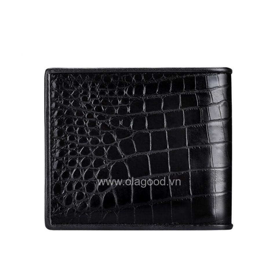 Ví nam cá sấu cao cấp màu đen - VDET016S - Hình ảnh 2