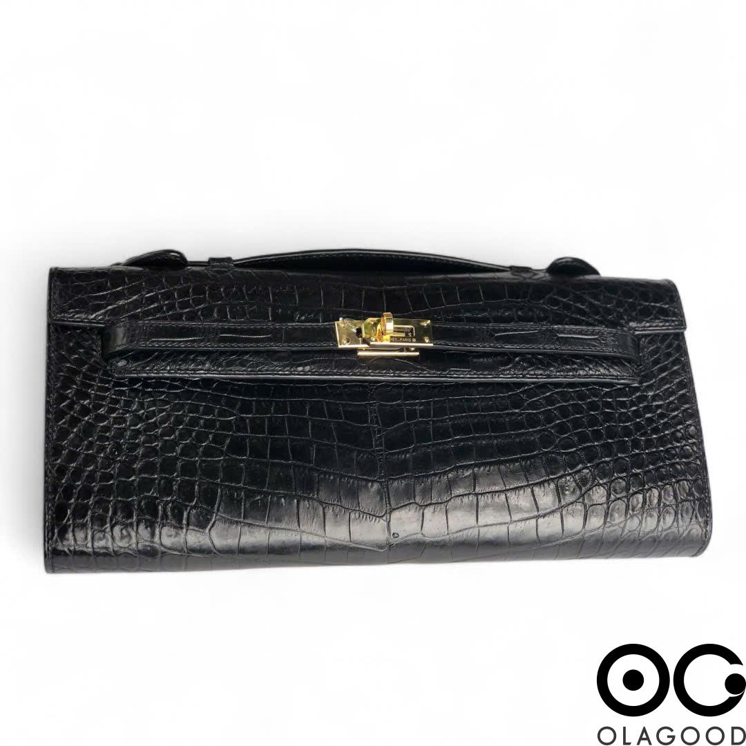 Túi xách nữ cầm tay kelly cut da cá sấu cao cấp - TXNH0232S - Hình ảnh 3