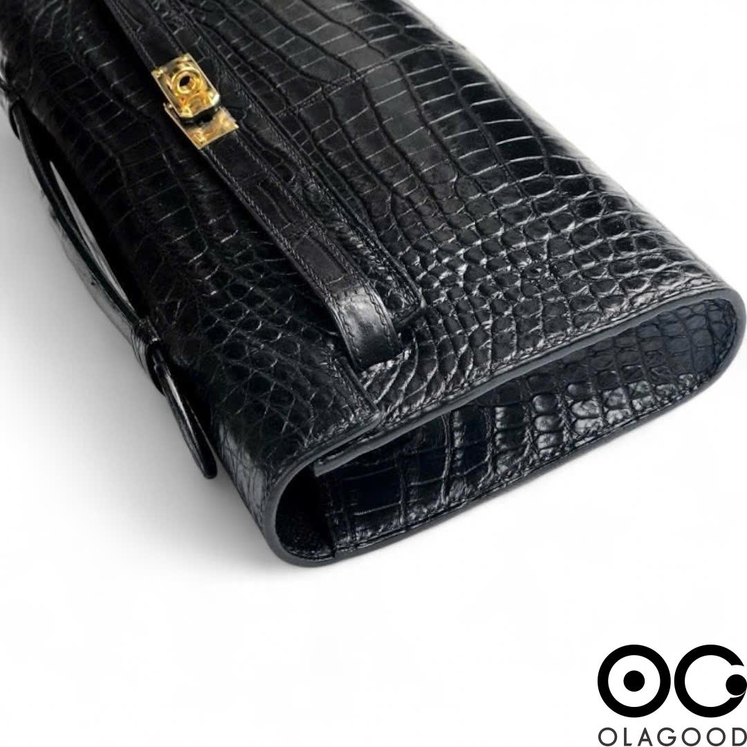 Túi xách nữ cầm tay kelly cut da cá sấu cao cấp - TXNH0232S - Hình ảnh 8