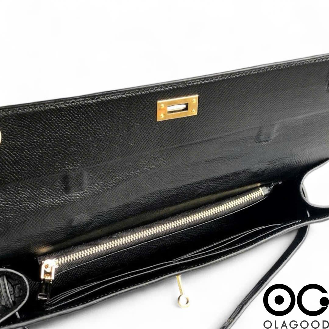 Túi xách nữ cầm tay kelly cut da cá sấu cao cấp - TXNH0232S - Hình ảnh 9