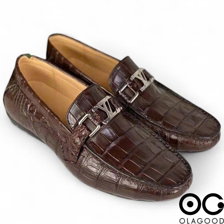 Giày lười da cá sấu nam cao cấp gllv016s - Hình ảnh 3