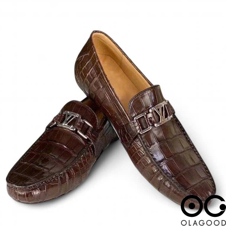 Giày lười da cá sấu nam cao cấp gllv016s - Hình ảnh 6