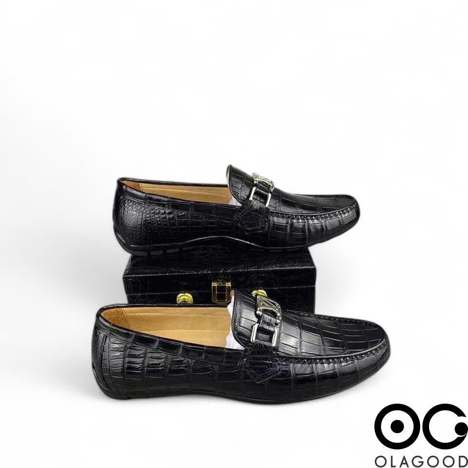 Giày lười da cá sấu nam cao cấp gllv016s - Hình ảnh 12