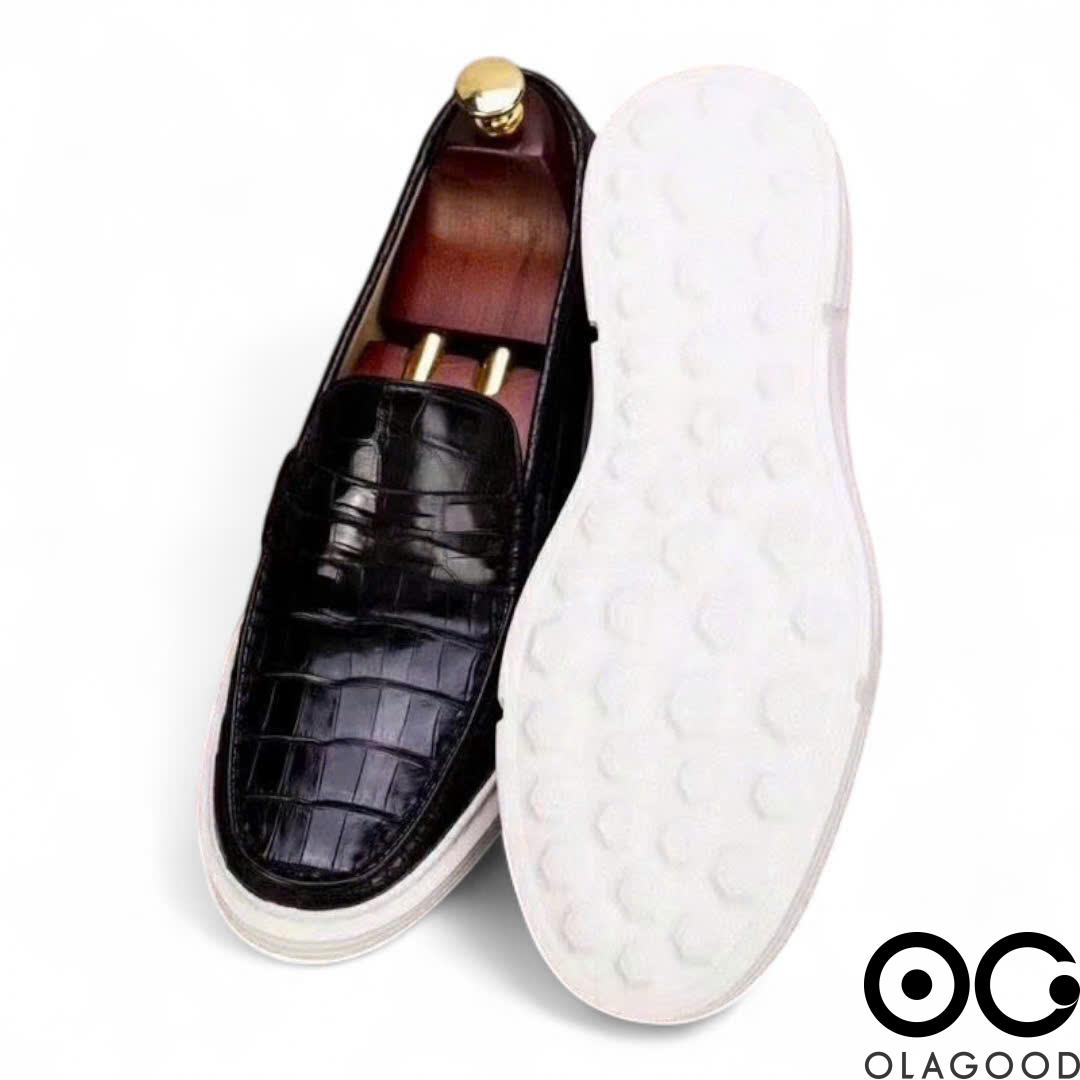 Giày nam snearker da cá sấu cao cấp - GTT017S - Hình ảnh 5