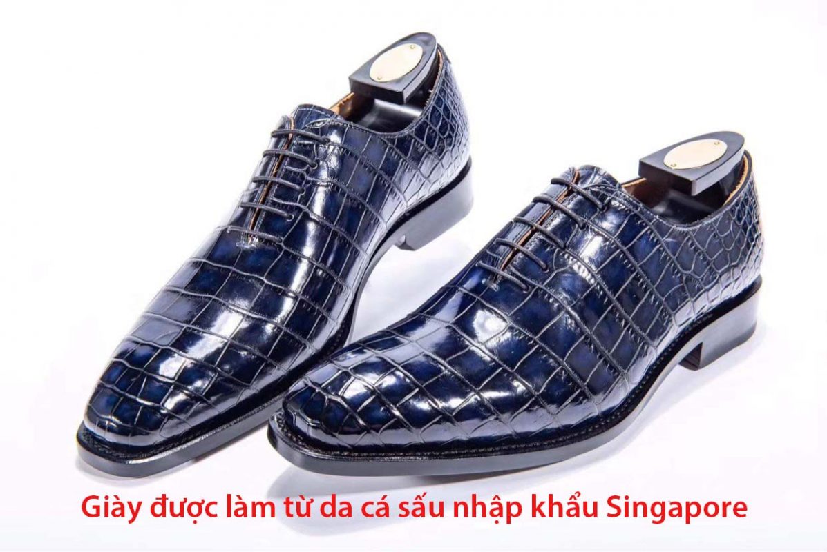 giày được làm từ da cá sấu thật 100% nhập khẩu Singapore