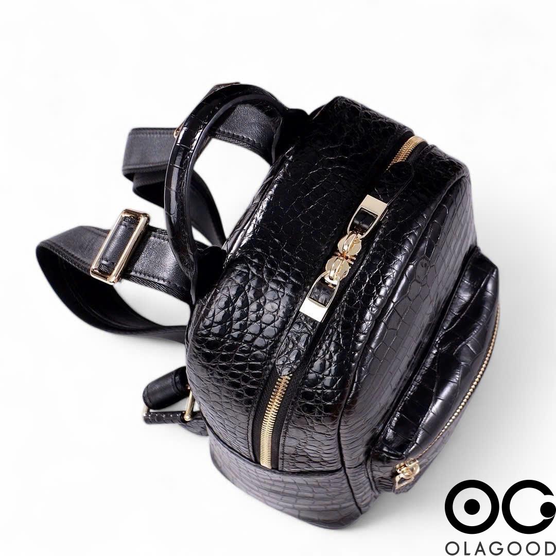 Ba lo nữ da cá sấu cao cấp màu đen - BLD0235S - Hình ảnh 8