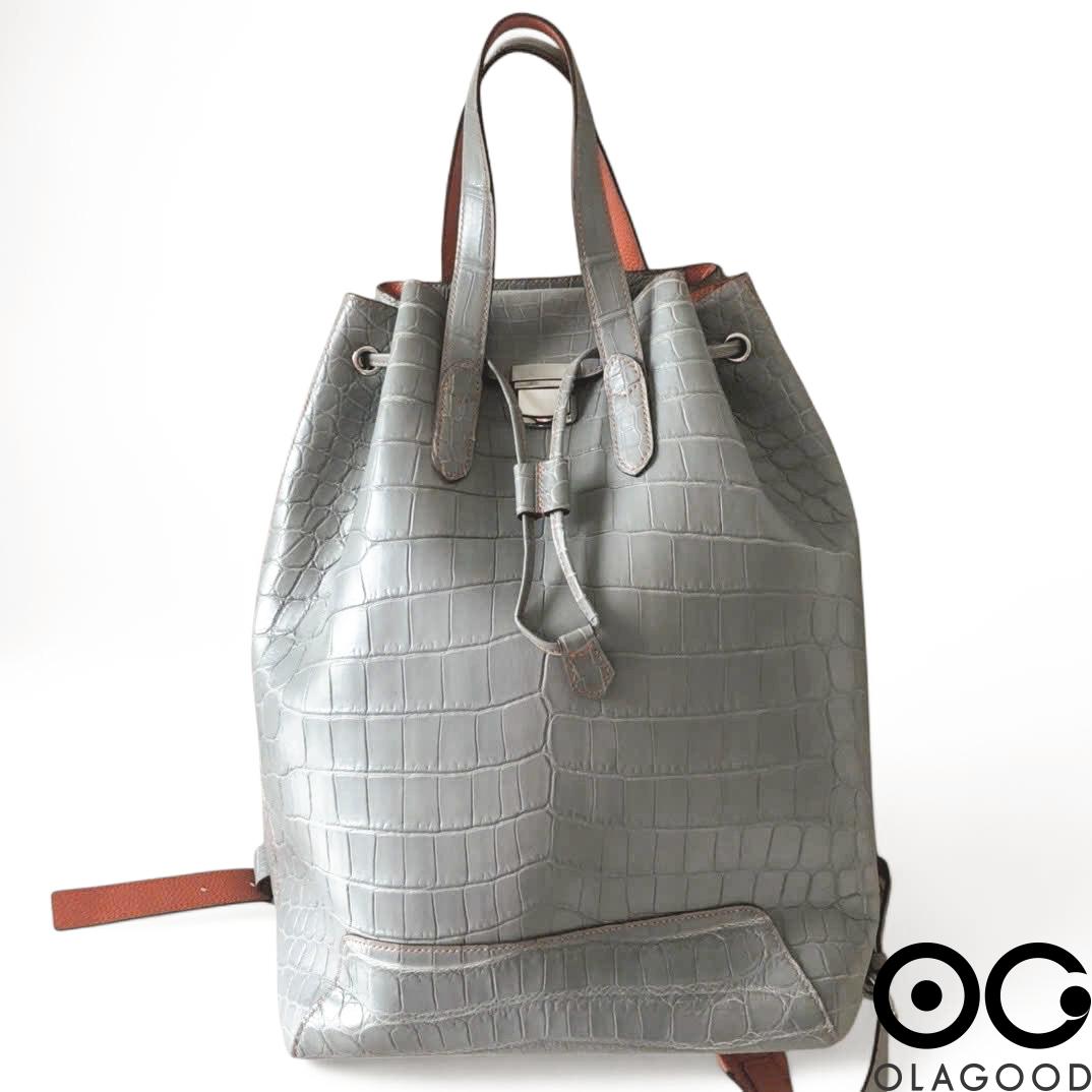 Ba lô nữ handmade da cá sấu cao cấp - BLLV0235S - Hình ảnh 3