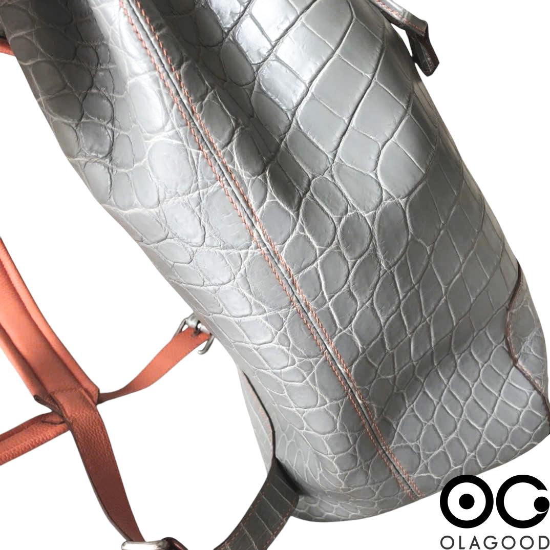 Ba lô nữ handmade da cá sấu cao cấp - BLLV0235S - Hình ảnh 11