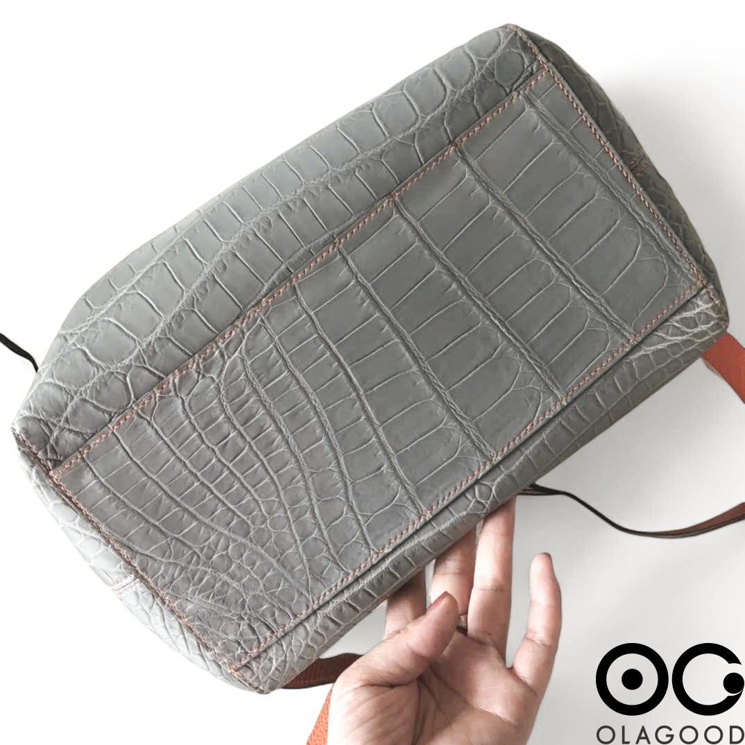 Ba lô nữ handmade da cá sấu cao cấp - BLLV0235S - Hình ảnh 15