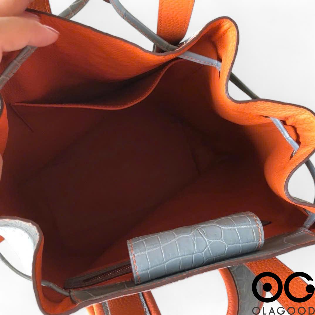 Ba lô nữ handmade da cá sấu cao cấp - BLLV0235S - Hình ảnh 16