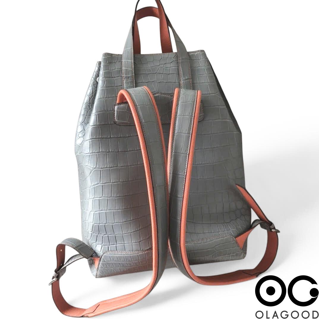 Ba lô nữ handmade da cá sấu cao cấp - BLLV0235S - Hình ảnh 4