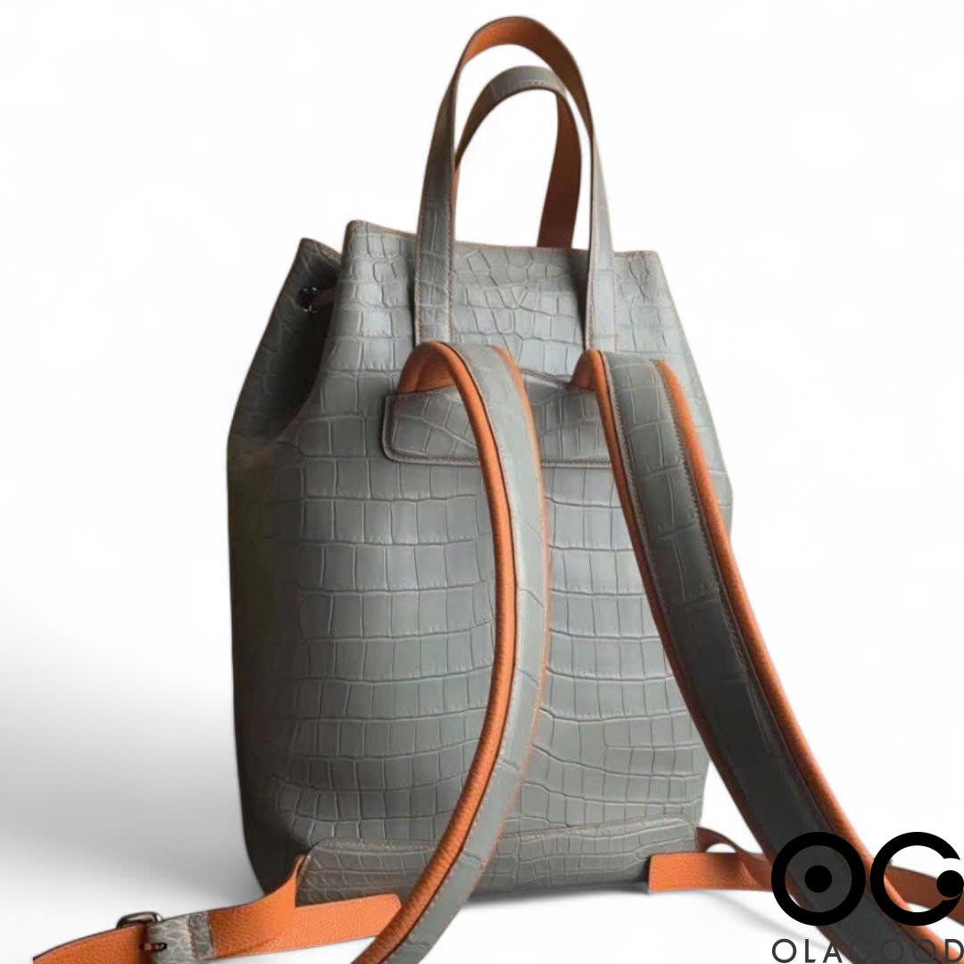 Ba lô nữ handmade da cá sấu cao cấp - BLLV0235S - Hình ảnh 5
