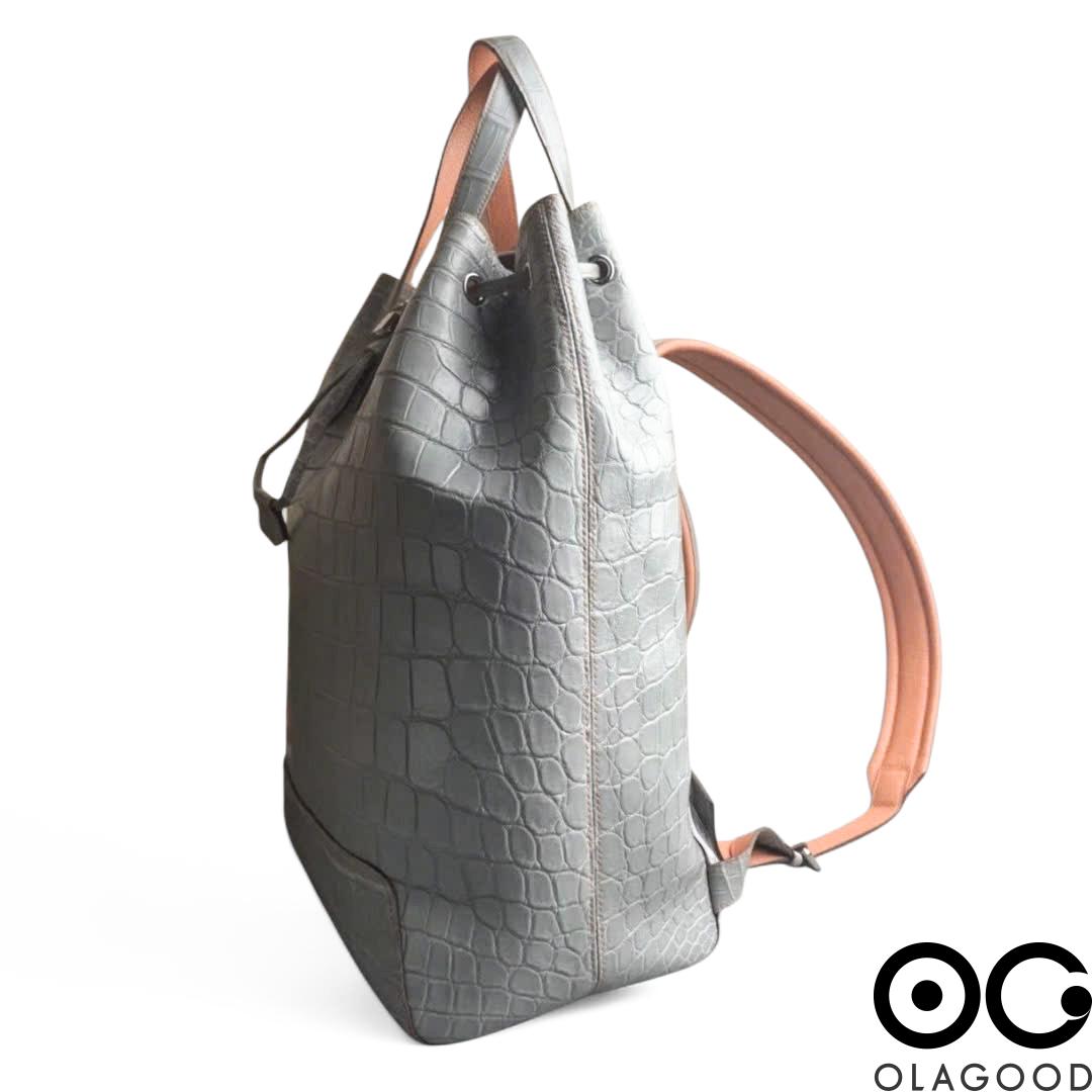 Ba lô nữ handmade da cá sấu cao cấp - BLLV0235S - Hình ảnh 6