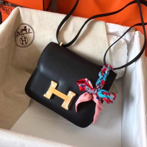 Túi đeo vai Hermes Constance 19 màu đen - HCD022