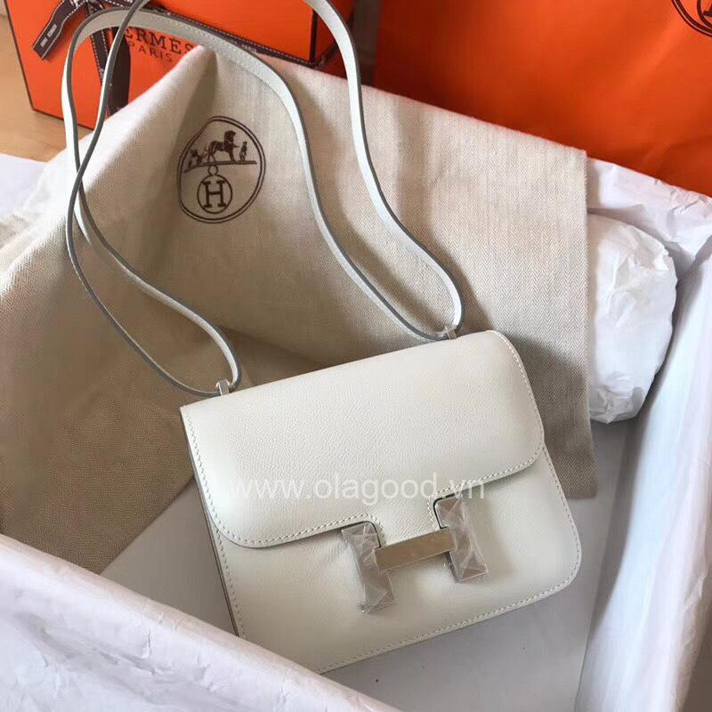 Túi xách đeo vai Hermes Constance 19 màu trắng - HCT024 - Hình ảnh 3