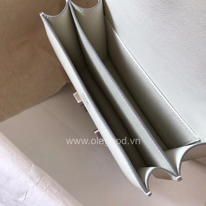 Túi xách đeo vai Hermes Constance 19 màu trắng - HCT024 - Hình ảnh 8