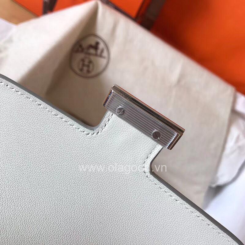Túi xách đeo vai Hermes Constance 19 màu trắng - HCT024 - Hình ảnh 9