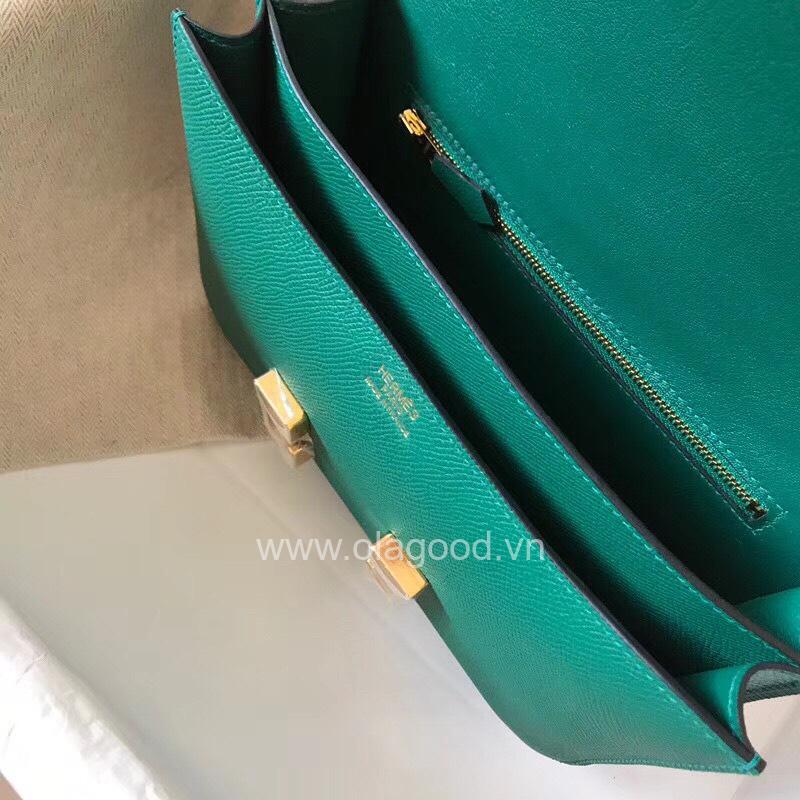 Túi xách đeo vai Hermes Constance 19 màu xanh lá - HCX025 - Hình ảnh 5
