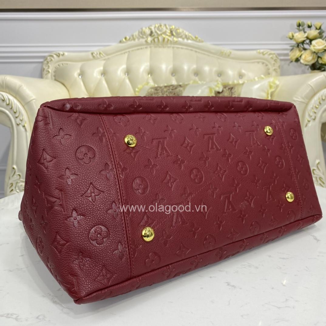 Túi Xách LV Louis Vuitton bag artsy medium màu đỏ mận– LVA025 - Hình ảnh 5