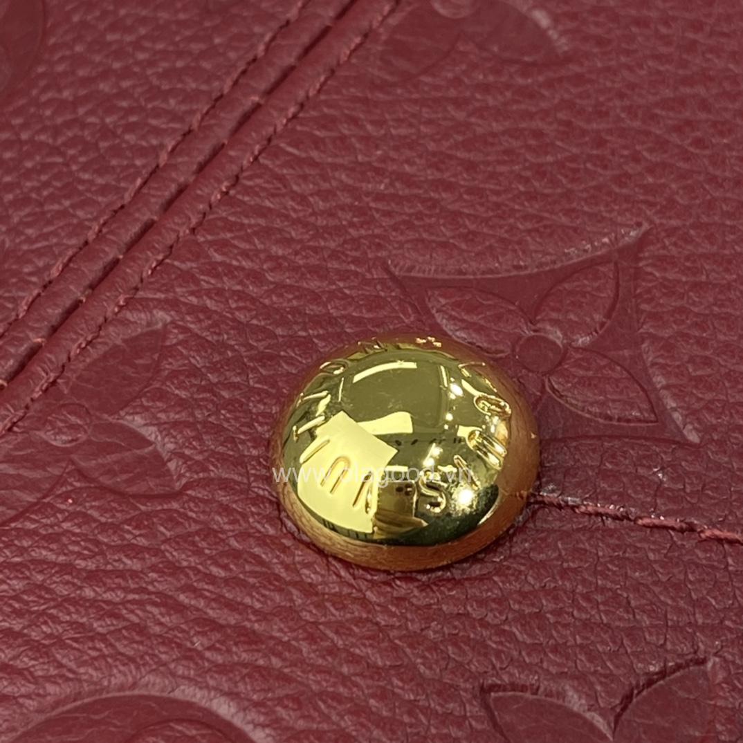 Túi Xách LV Louis Vuitton bag artsy medium màu đỏ mận– LVA025 - Hình ảnh 11