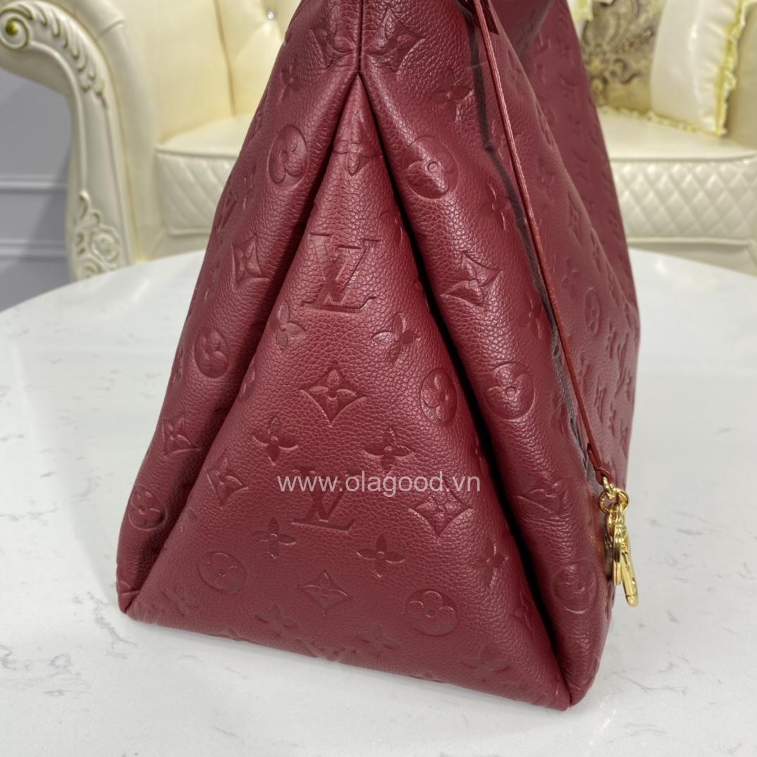 Túi Xách LV Louis Vuitton bag artsy medium màu đỏ mận– LVA025 - Hình ảnh 4