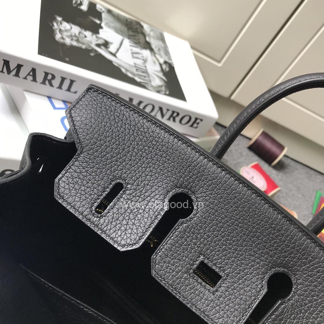 Túi xách Hermes Birkin màu đen size 30 - HBD021 - Hình ảnh 3