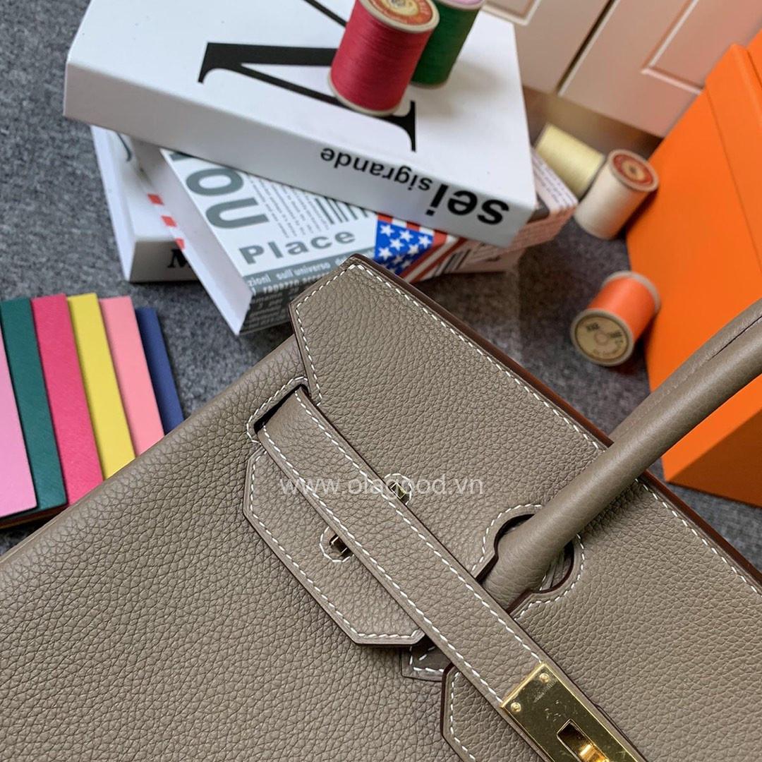 Túi xách Hermes Birkin màu nâu xẩm size 30 - HBX022 - Hình ảnh 4