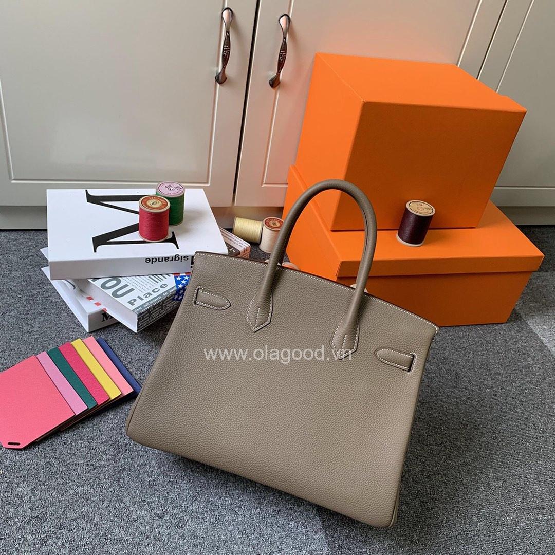 Túi xách Hermes Birkin màu nâu xẩm size 30 - HBX022 - Hình ảnh 2