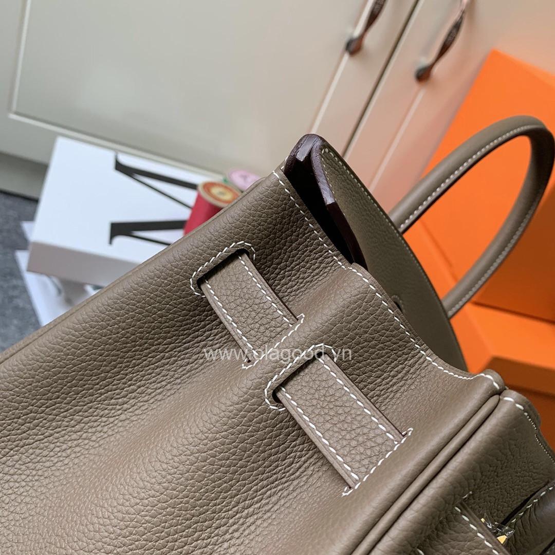 Túi xách Hermes Birkin màu nâu xẩm size 30 - HBX022 - Hình ảnh 5