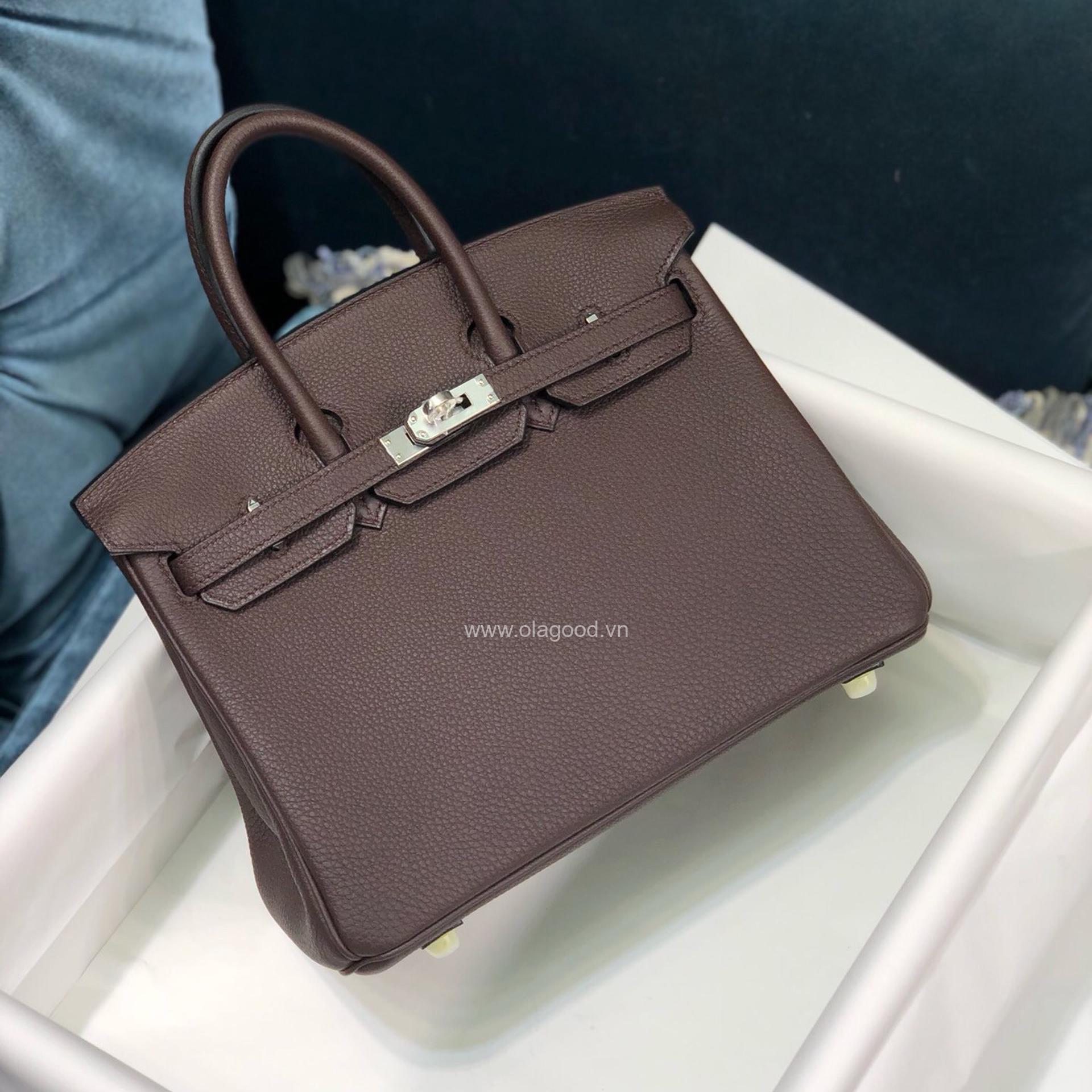 Túi xách Hermes Birkin màu nâu size 25 - HBN026