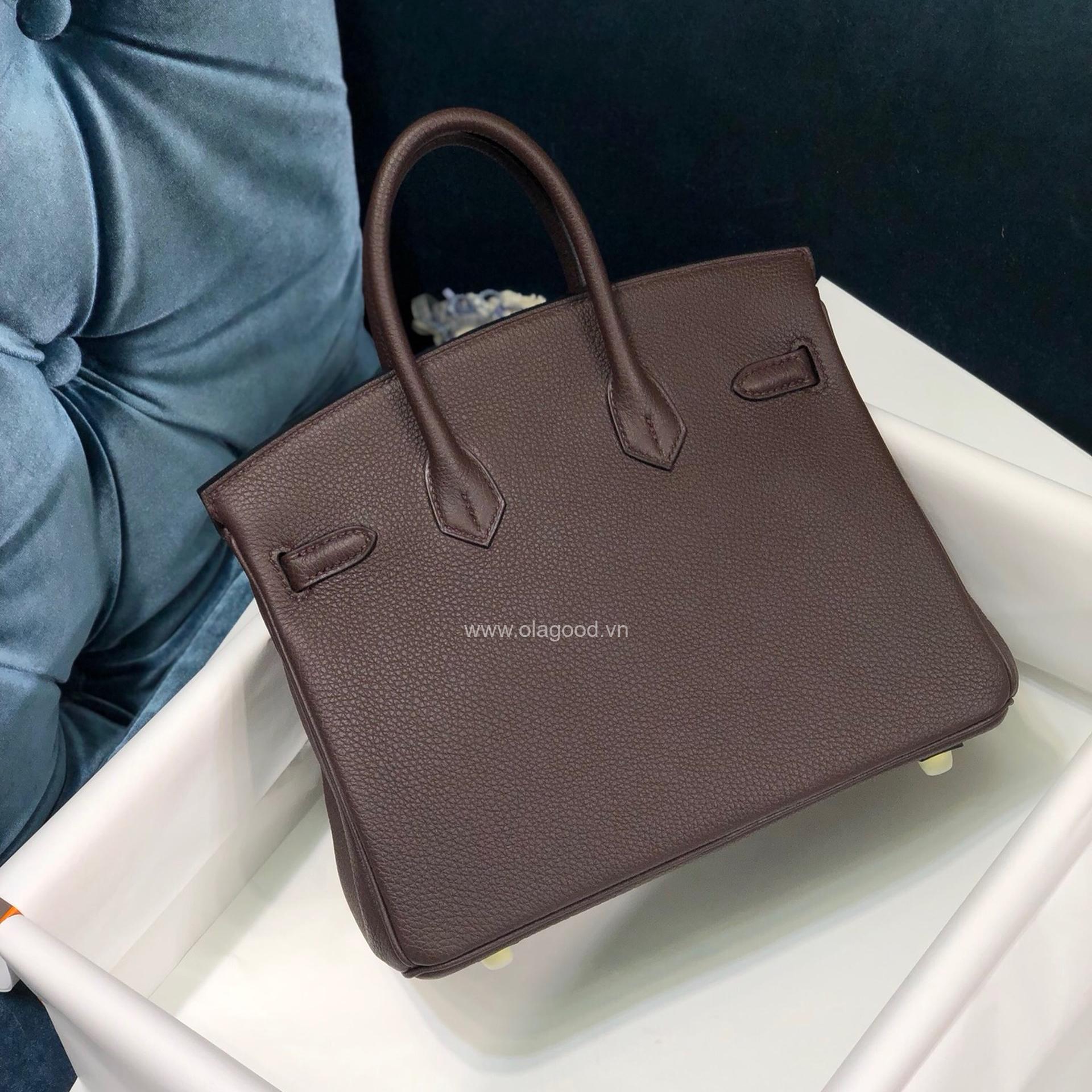 Túi xách Hermes Birkin màu nâu size 25 - HBN026 - Hình ảnh 2