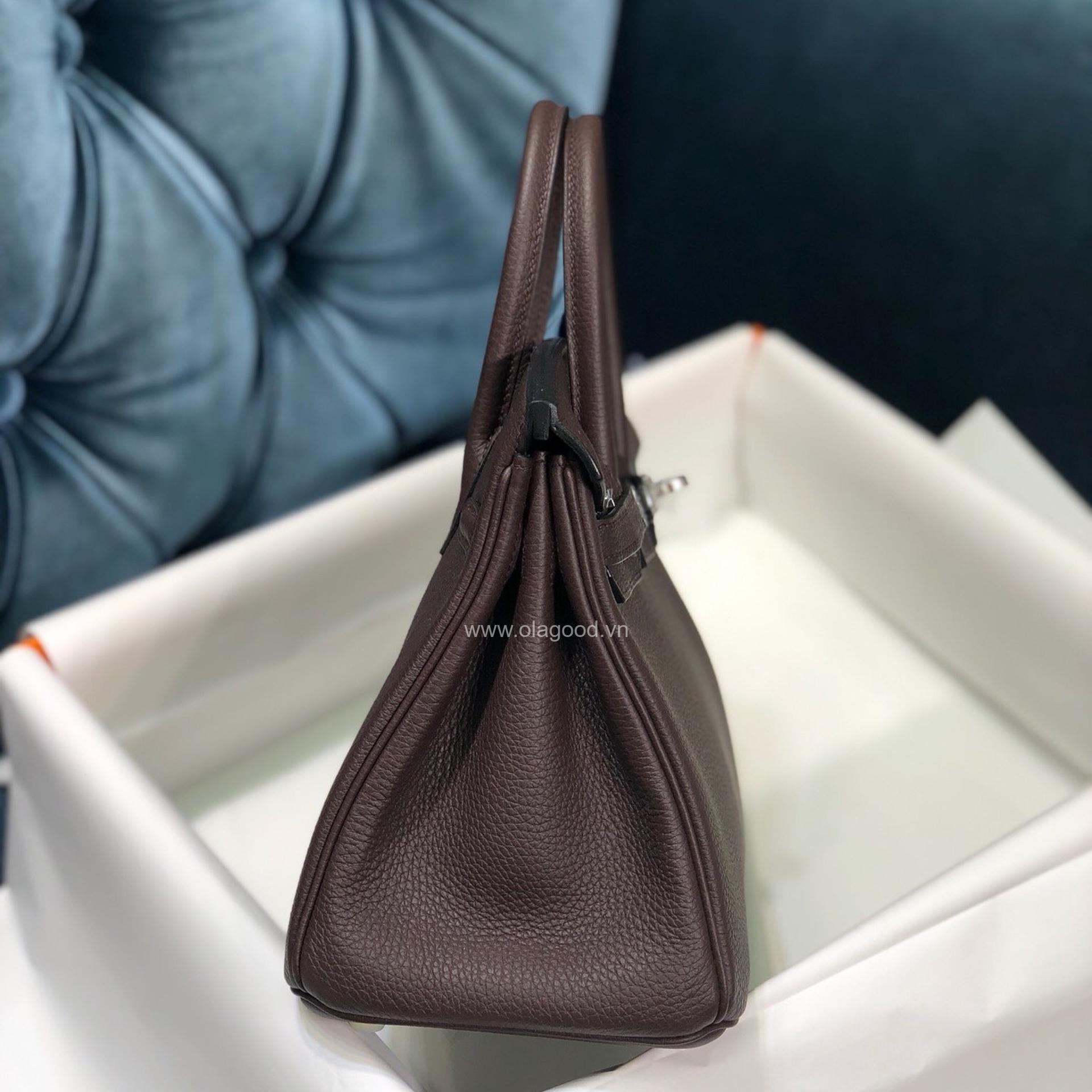 Túi xách Hermes Birkin màu nâu size 25 - HBN026 - Hình ảnh 4