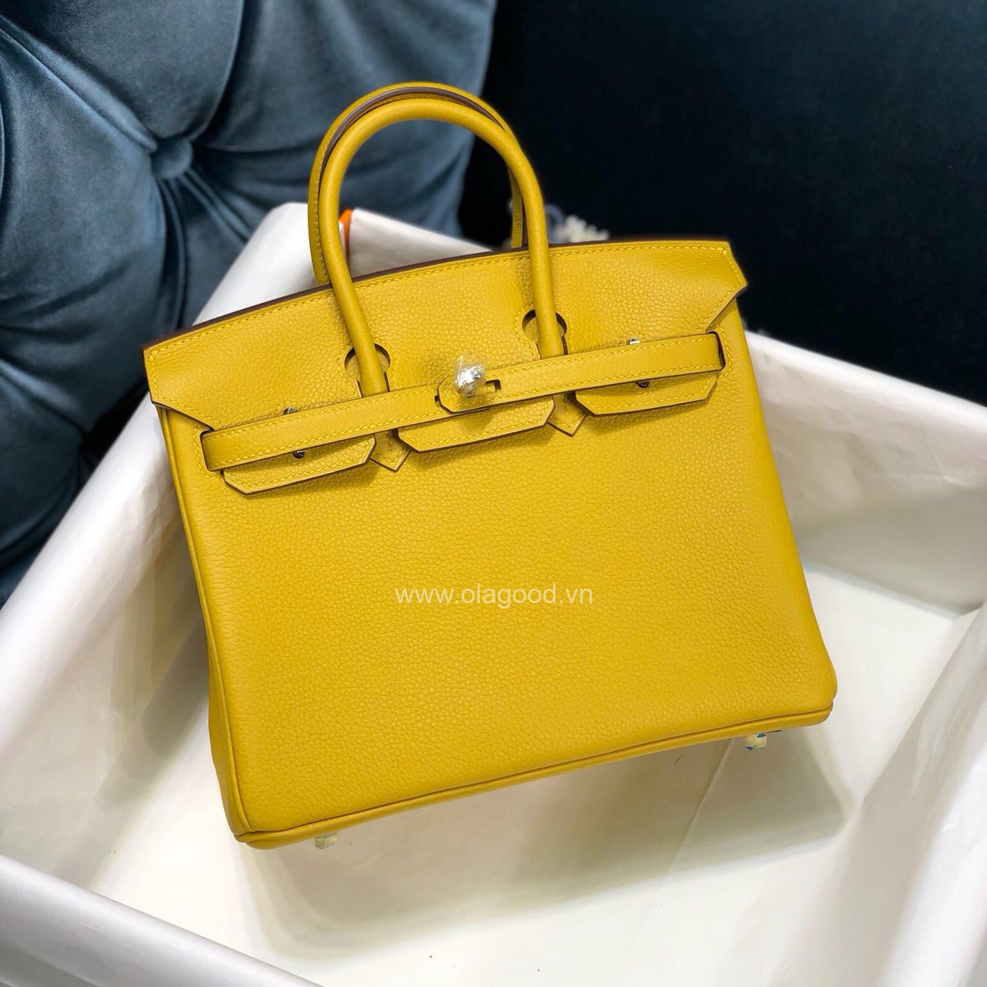 Túi xách Hermes Birkin màu vàng size 25 - HBV023