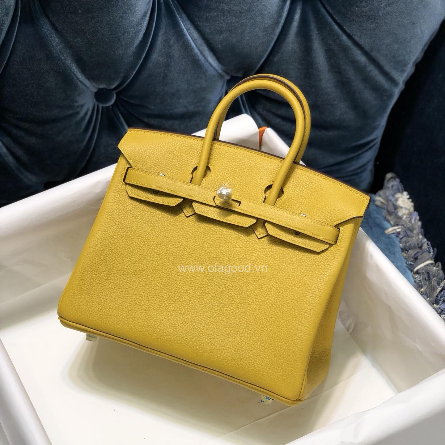Túi xách Hermes Birkin màu vàng size 25 - HBV023 - Hình ảnh 3