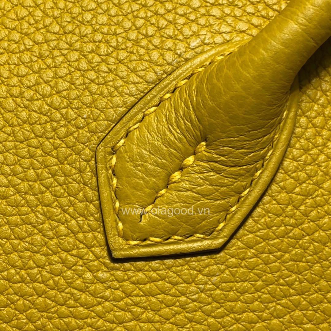 Túi xách Hermes Birkin màu vàng size 25 - HBV023 - Hình ảnh 5