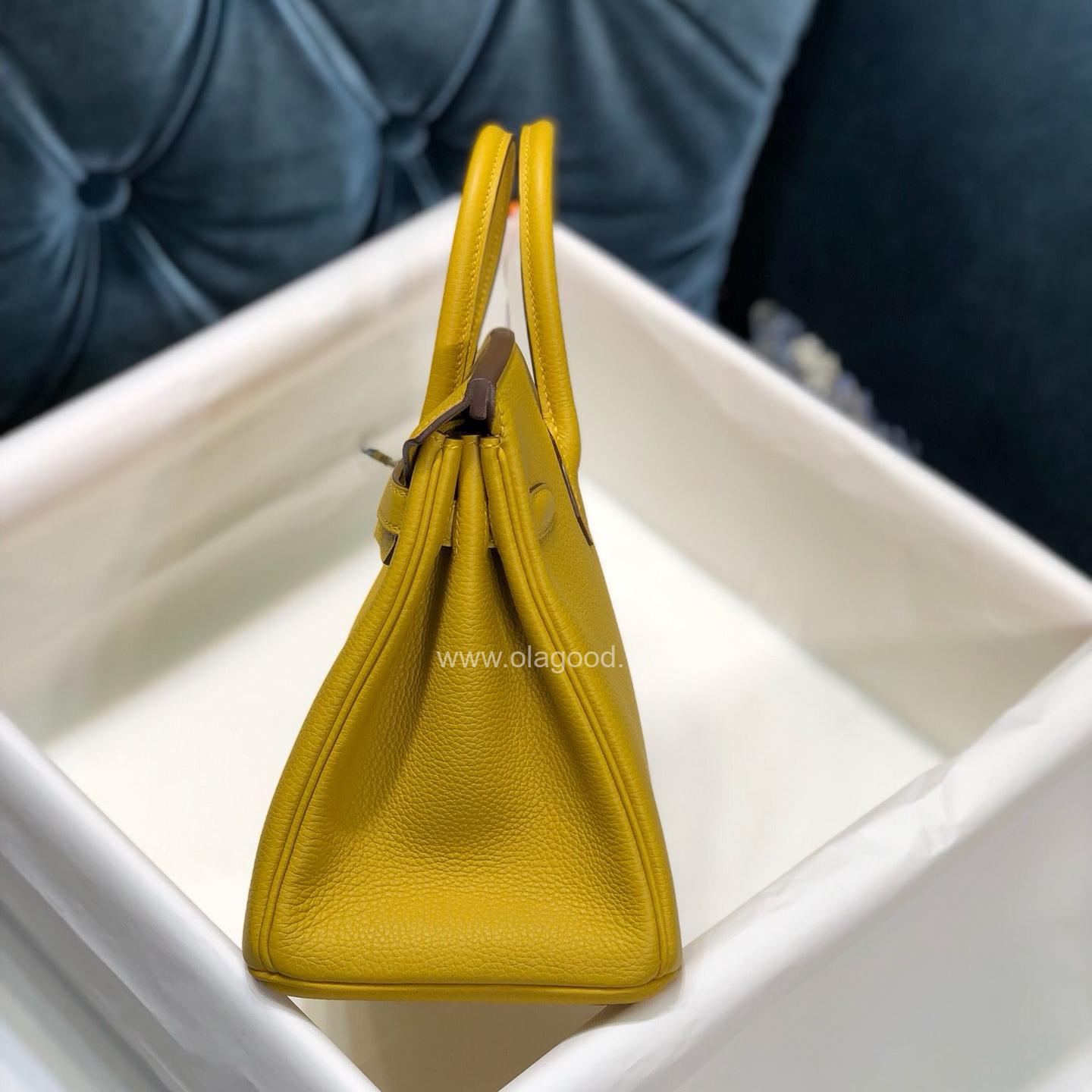 Túi xách Hermes Birkin màu vàng size 25 - HBV023 - Hình ảnh 4