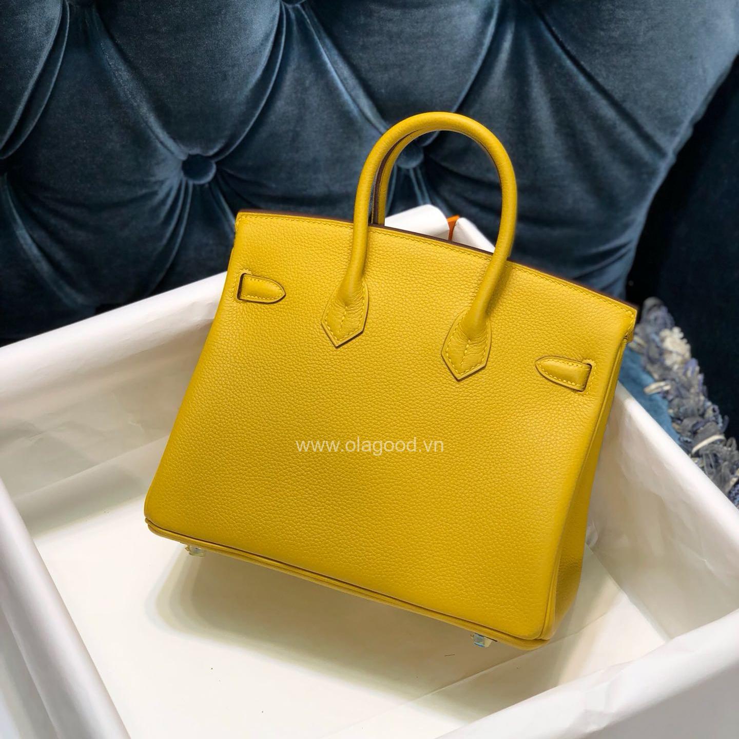 Túi xách Hermes Birkin màu vàng size 25 - HBV023 - Hình ảnh 2