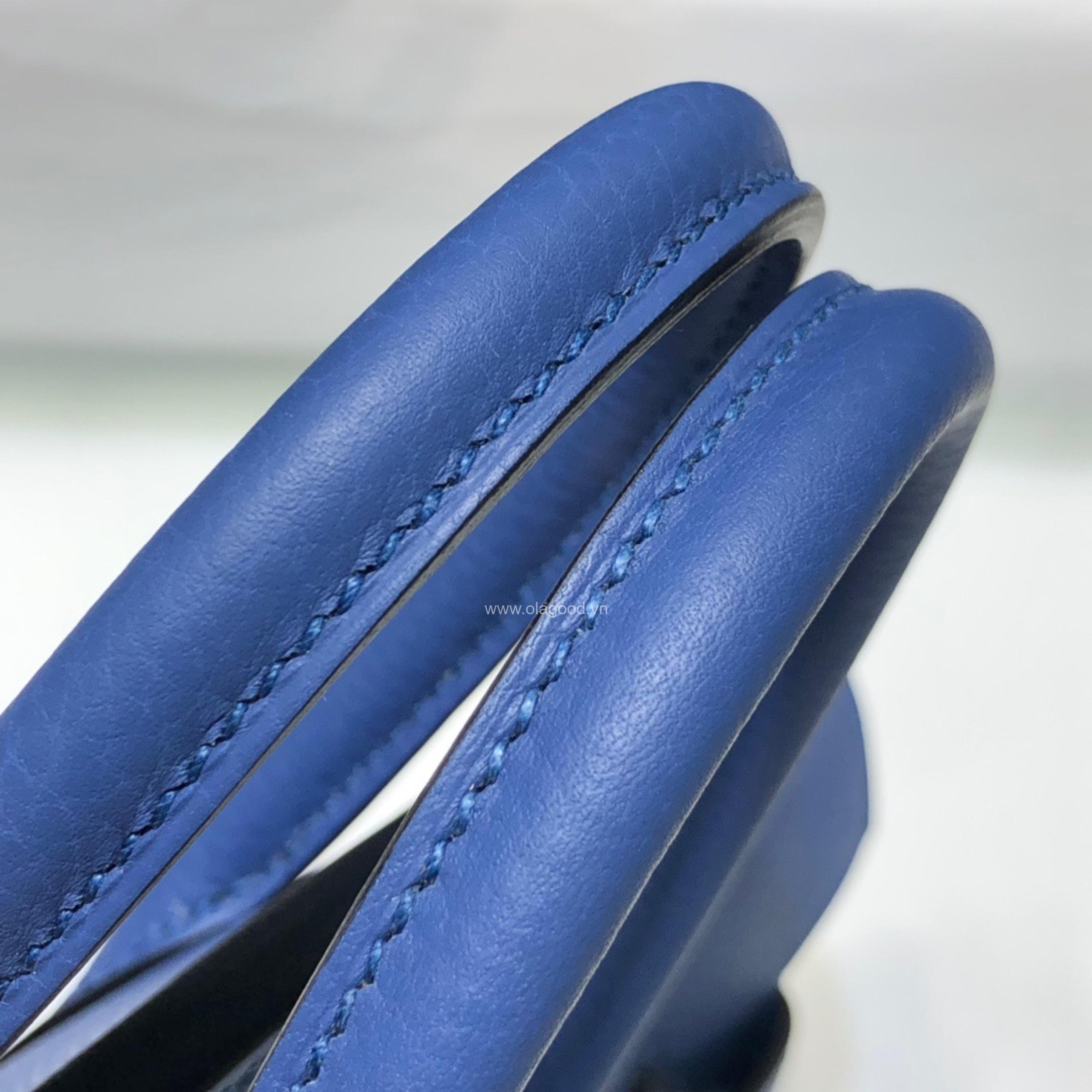 Túi xách Hermes Birkin màu xanh da trời size 25 - HBX025 - Hình ảnh 5