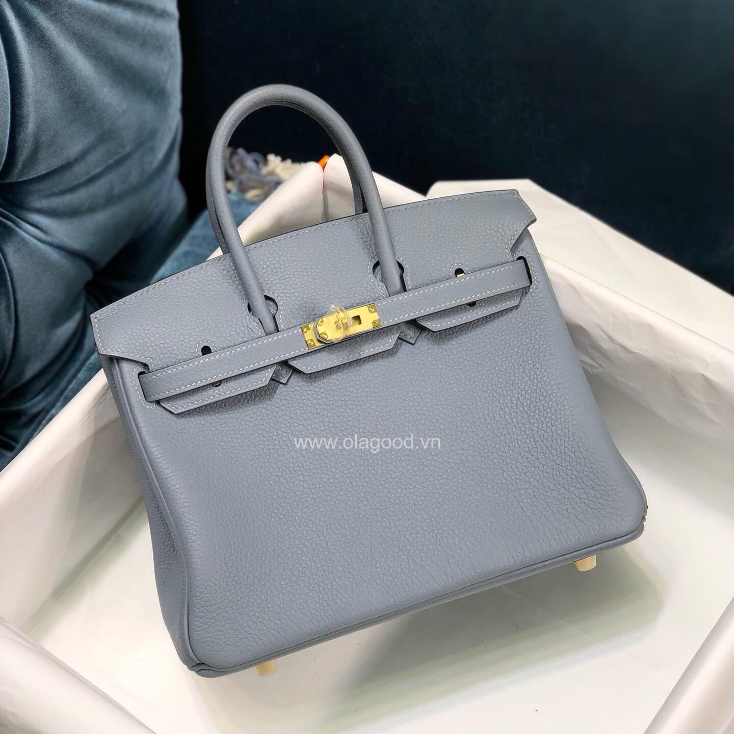 Túi xách Hermes Birkin màu xanh nhạt size 25 - HBX024